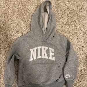 Nike Toddler 3T Gray Hoodie Sweatshirt with Embroidered Logo